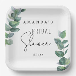Eucalyptus - vrijgezellenfeest papieren bordje