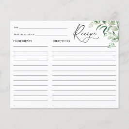 Eucalyptus Vrijgezellenfeest Recipcard