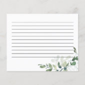 Eucalyptus Vrijgezellenfeest Recipcard (Achterkant)