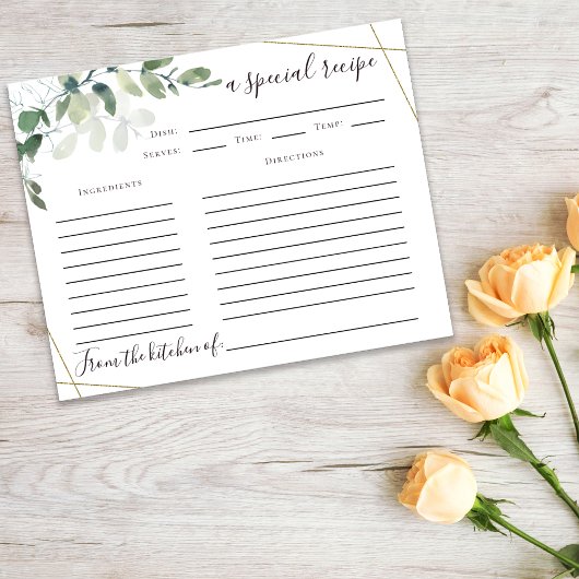 Eucalyptus Vrijgezellenfeest Recipcard