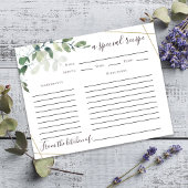 Eucalyptus Vrijgezellenfeest Recipcard