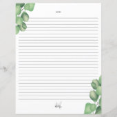 Eucalyptus Vrijgezellenfeest Recipcard (Achterkant)