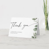 Eucalyptus Vrijgezellenfeest Sage Green Bedankkaart (Voorkant)