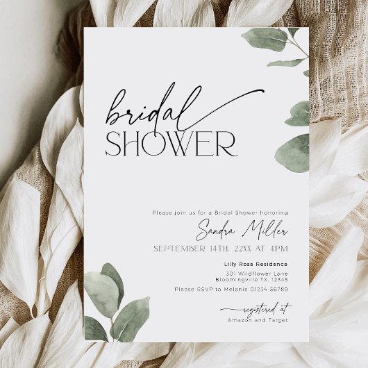 Eucalyptus Vrijgezellenfeest Sage Green Kaart