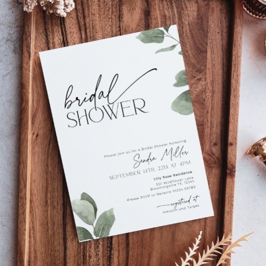 Eucalyptus Vrijgezellenfeest Sage Green Kaart