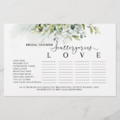 Eucalyptus vrijgezellenfeest scattergories (Voorkant)