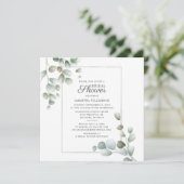 Eucalyptus Vrijgezellenfeest Script Greenerage Fol Kaart (Staand voorkant)