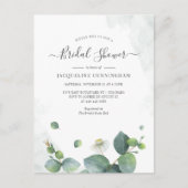 Eucalyptus Vrijgezellenfeest Script Succulent Gree Uitnodiging Briefkaart (Voorkant)