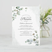 Eucalyptus Vrijgezellenfeest Waterverf Succulent Kaart (Staand voorkant)