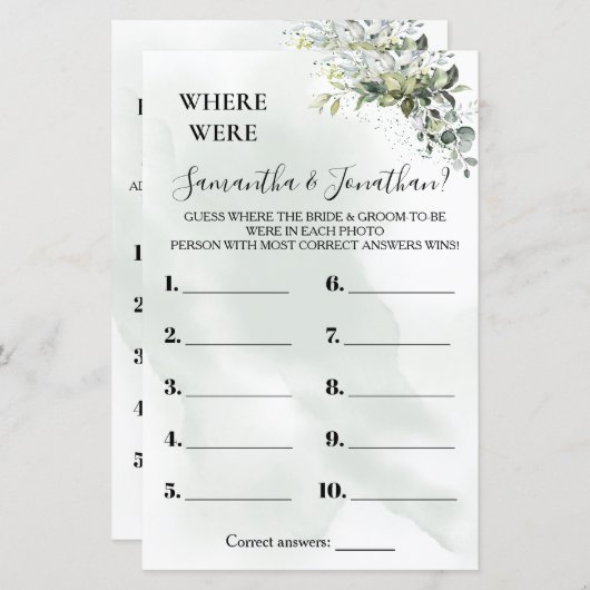 Eucalyptus Waar waren ze onder de douche? (Voorkant / Achterkant)