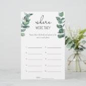 Eucalyptus - Waar waren ze vrijgezellenfeest spel (Staand voorkant)