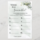 Eucalyptus Waar was ze? (Voorkant)