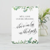 Eucalyptus wanneer we je kunnen knuffelen uitgeste kaart (Staand voorkant)