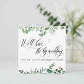 Eucalyptus wanneer we je kunnen knuffelen uitgeste kaart (Staand voorkant)