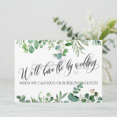 Eucalyptus wanneer we je kunnen knuffelen uitgeste kaart (Staand voorkant)