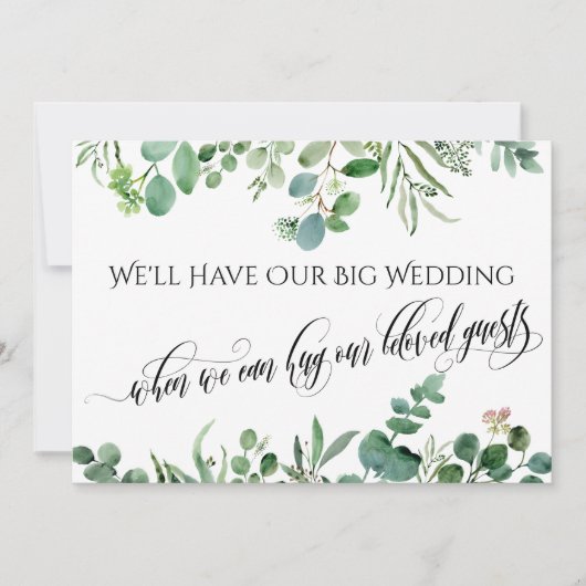 Eucalyptus wanneer we je kunnen knuffelen uitgeste kaart (Voorkant)