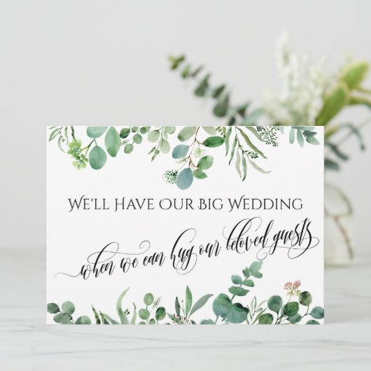 Eucalyptus wanneer we je kunnen knuffelen uitgeste kaart (Staand voorkant)