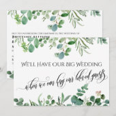 Eucalyptus wanneer we je kunnen knuffelen uitgeste kaart (Voorkant / Achterkant)