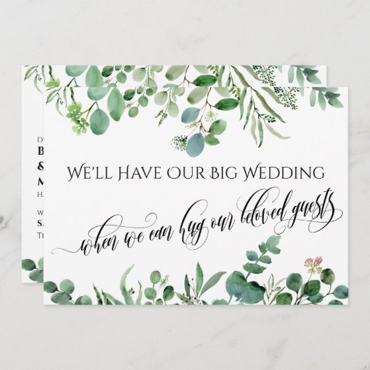 Eucalyptus wanneer we je kunnen knuffelen uitgeste kaart (Voorkant / Achterkant)