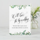 Eucalyptus wanneer we je kunnen knuffelen uitgeste kaart (Staand voorkant)