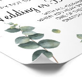 Eucalyptus wasknijper bruidsdouche spelbord poster (Hoek)