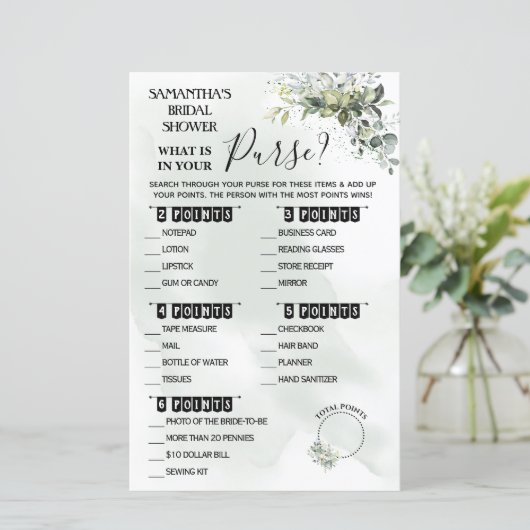 Eucalyptus Wat is er in uw Purse douche-tweingua? (Staand voorkant)