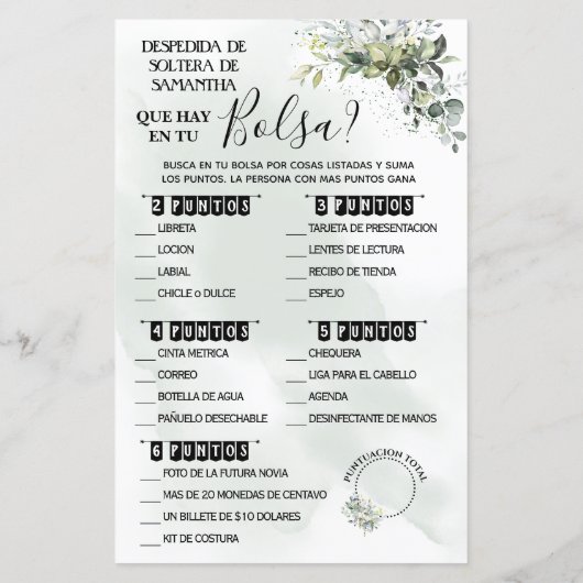 Eucalyptus Wat is er in uw Purse douche-tweingua? (Achterkant)