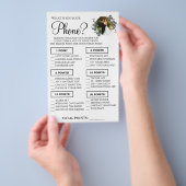 Eucalyptus Wat staat er op je telefoon Shower spel Flyer (Hand)