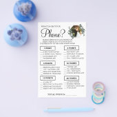 Eucalyptus Wat staat er op je telefoon Shower spel Flyer (Enkel)