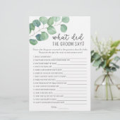 Eucalyptus - Wat zei de bruidegom tegen het bruids (Staand voorkant)