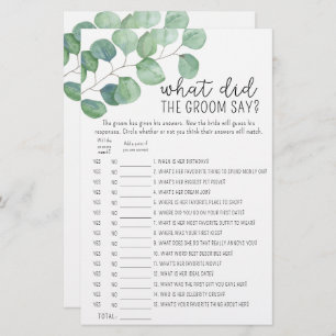 Eucalyptus - Wat zei de bruidegom tegen het bruids