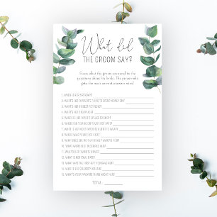 Eucalyptus - Wat zei de bruidegom tegen het bruids