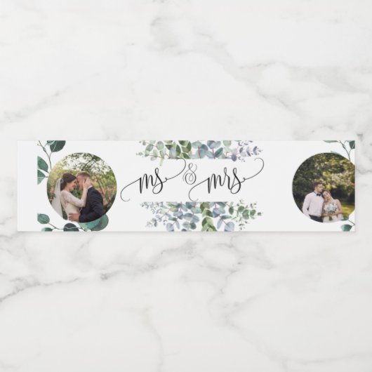 Eucalyptus Water Flaceletiket Waterfles Etiket (Enkel label)