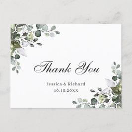 Eucalyptus Watercolor Bedankkaart Briefkaart