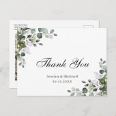 Eucalyptus Watercolor Bedankkaart Briefkaart (Voorkant / Achterkant)