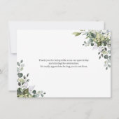 Eucalyptus Watercolor Bedankkaart met foto (Achterkant)