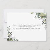 Eucalyptus Watercolor Bedankkaart met foto (Achterkant)