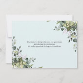 Eucalyptus Watercolor Bedankkaart met foto (Achterkant)