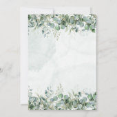 Eucalyptus Watercolor Boog Ramadan Iftar Diner Kaart (Achterkant)