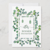 Eucalyptus watercolor botanical ramadan iftar  kaart (Voorkant)