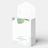 Eucalyptus Watercolor Botanische Bruidsdouche Bedankdoosjes (Geopend)