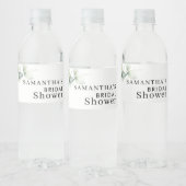 Eucalyptus Watercolor Bruidsuitnodiging Waterfles Etiket (Flessen)