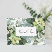 Eucalyptus Watercolor Chic Bruiloftsfeestje  Bedankkaart (Staand voorkant)