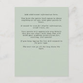 Eucalyptus Watercolor Details Envelopkaartje Informatiekaartje (Achterkant)