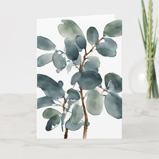 Eucalyptus - Watercolor flowers Kaart (Voorkant)