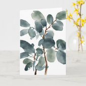 Eucalyptus - Watercolor flowers Kaart (Gele Bloem)
