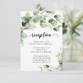 Eucalyptus Watercolor Ontvangstkaart Envelopkaart Informatiekaartje (Staand voorkant)