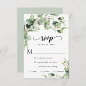 Eucalyptus Watercolor RSVP Kaart (Voorkant / Achterkant)