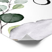 Eucalyptus Watercolor Trouwfoto Prop Poster (Hoek)