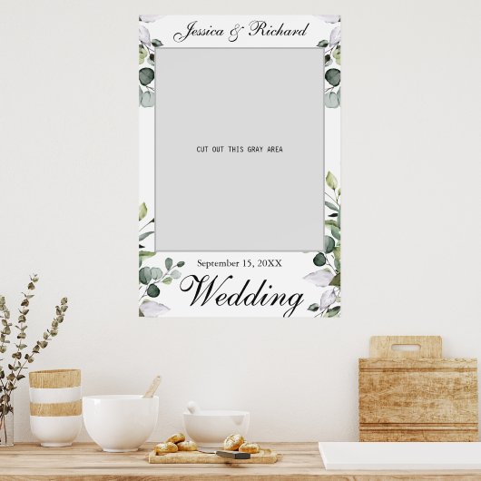 Eucalyptus Watercolor Trouwfoto Prop Poster (Keuken)